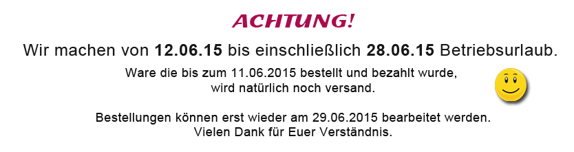 Betriebsferien 2015